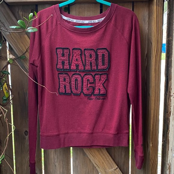 Hard Rock Cafe Tops - Hard Rock Block Letters Pullover Sweatshirt Large